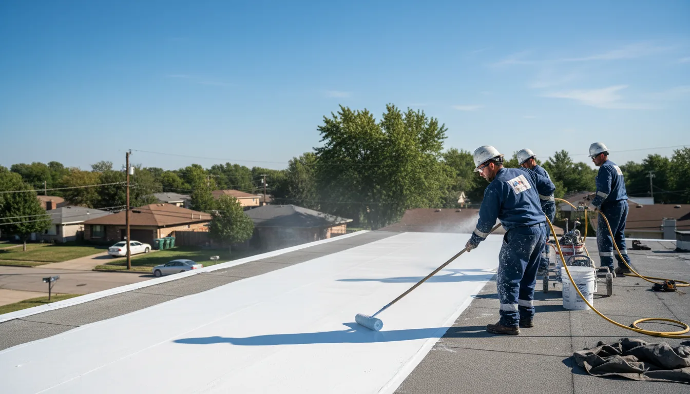 Commercial roof coating in Stockport, IA near me